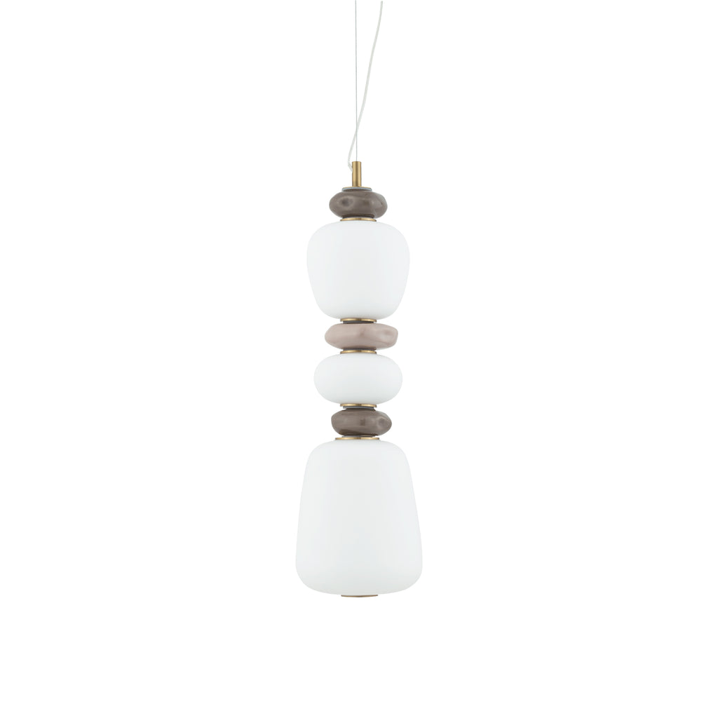 Nowodvorski Lampa wisząca CERAMIC LED 19W 220-230 50/60 - Szkło - Szary 11701