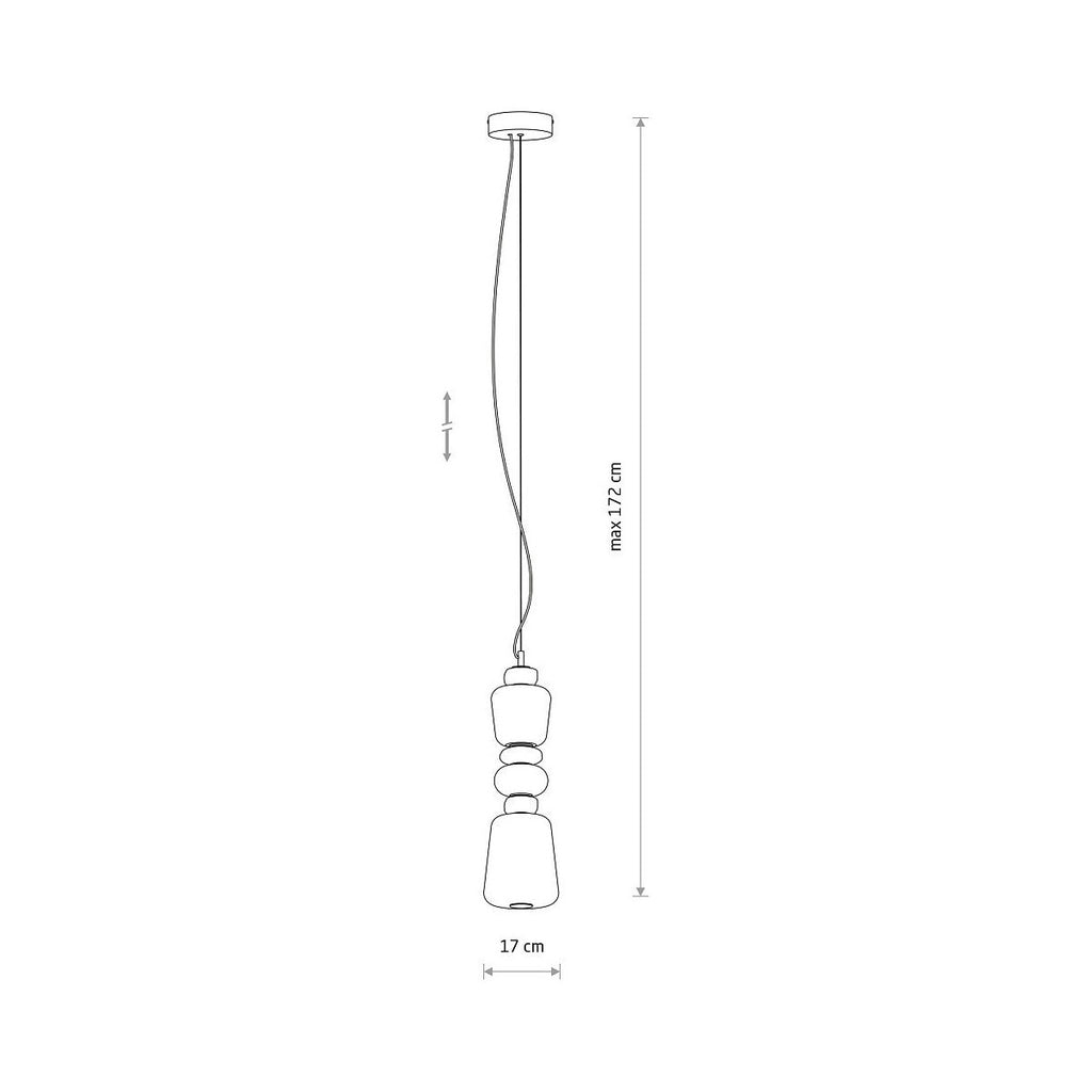 Nowodvorski Lampa wisząca CERAMIC LED 19W 220-230 50/60 - Szkło - Szary 11701