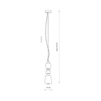 Nowodvorski Lampa wisząca CERAMIC LED 19W 220-230 50/60 - Szkło - Szary 11701
