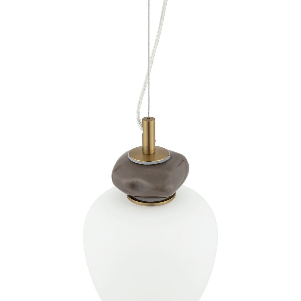 Nowodvorski Lampa wisząca CERAMIC LED 12W 220-230 50/60 - Szkło - Szary 11702