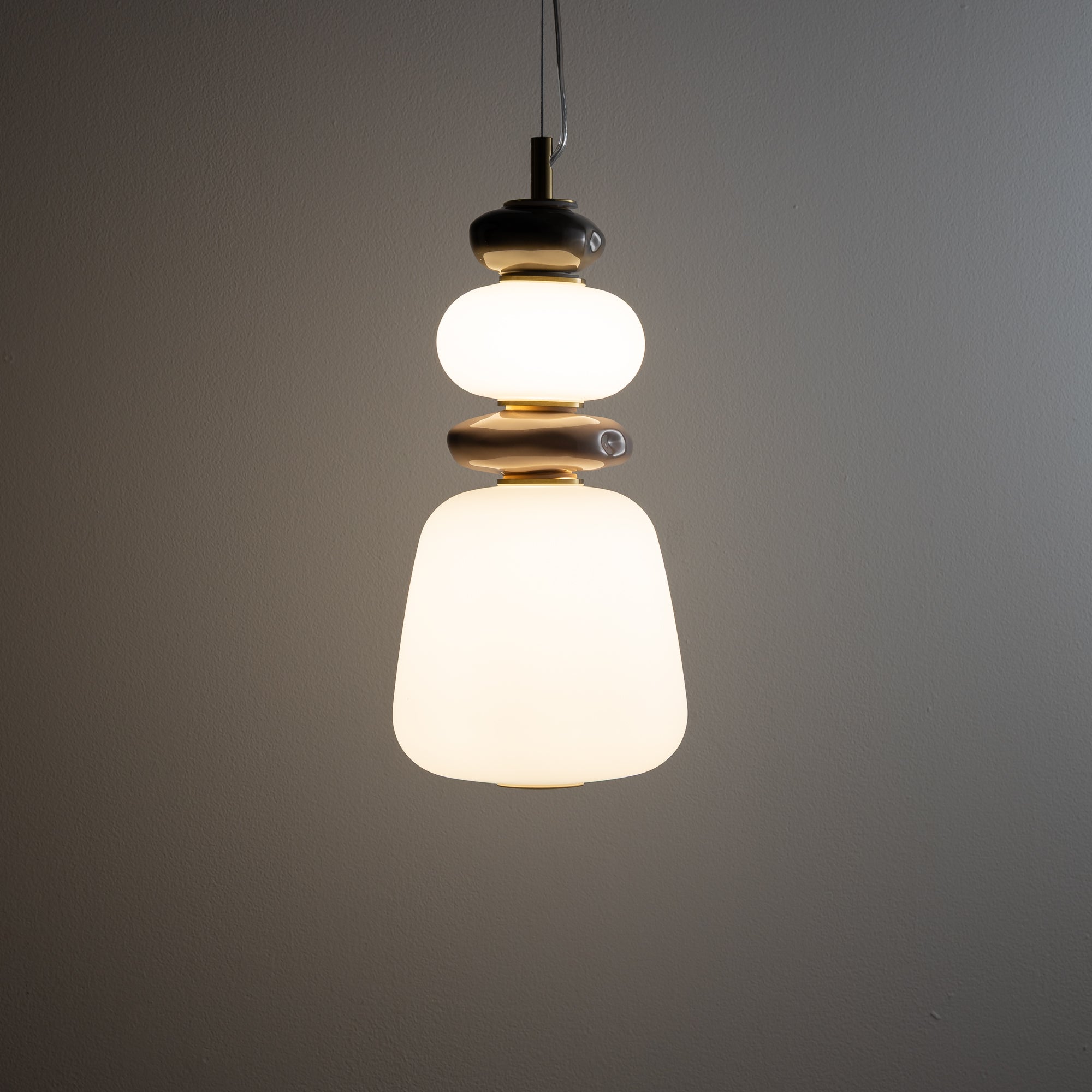 Nowodvorski Lampa wisząca CERAMIC LED 12W 220-230 50/60 - Szkło - Szary 11702