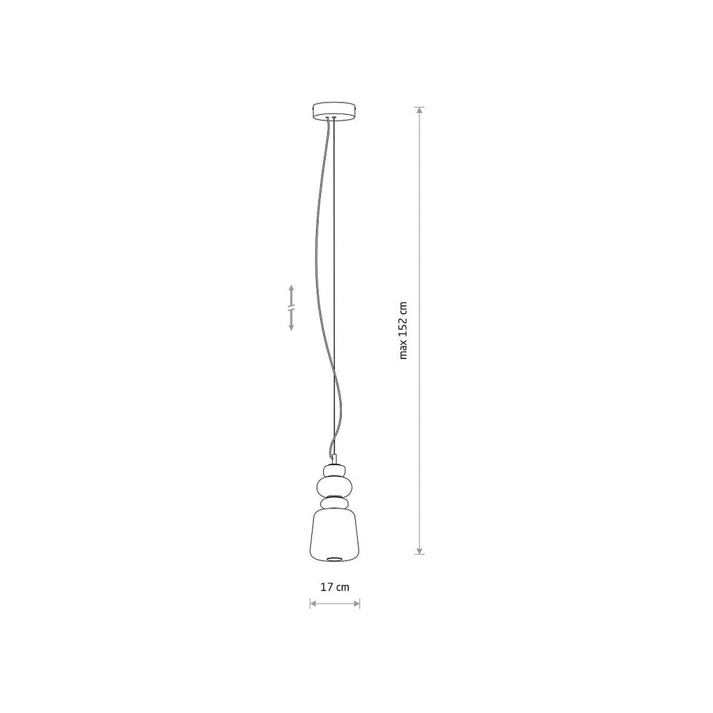 Nowodvorski Lampa wisząca CERAMIC LED 12W 220-230 50/60 - Szkło - Szary 11702