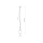 Nowodvorski Lampa wisząca CERAMIC LED 12W 220-230 50/60 - Szkło - Szary 11702