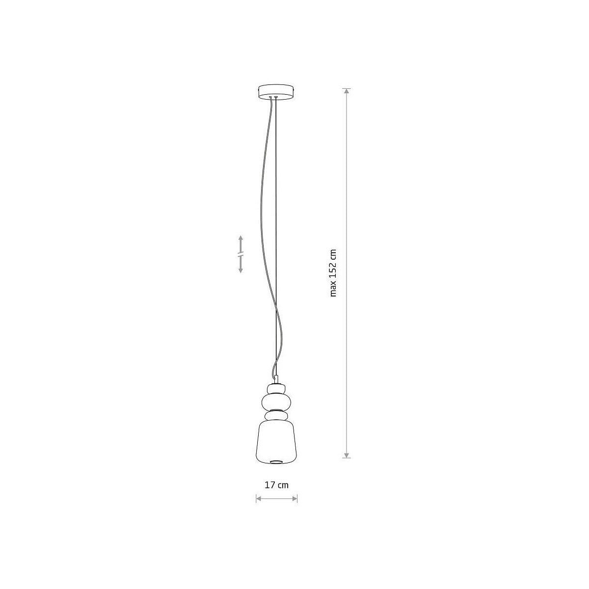 Nowodvorski Lampa wisząca CERAMIC LED 12W 220-230 50/60 - Szkło - Szary 11702