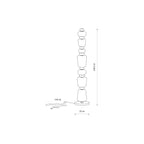 Nowodvorski Lampa podłogowa CERAMIC LED 34W 220-230 50/60 - Szkło - Szary 11704