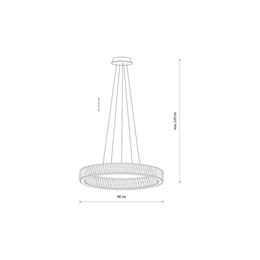 Nowodvorski Żyrandol LUXORA LED 38W 220-230 50/60 - Kryształ - Transparentny 11706