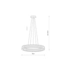 Nowodvorski Żyrandol LUXORA LED 38W 220-230 50/60 - Kryształ - Transparentny 11706