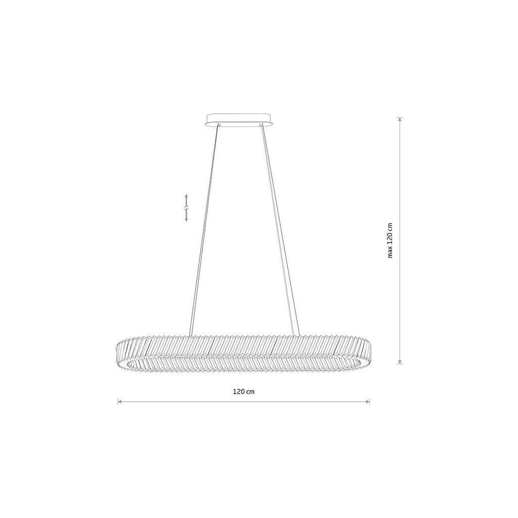 Nowodvorski Żyrandol LUXORA LED 40W 220-230 50/60 - Kryształ - Transparentny 11707