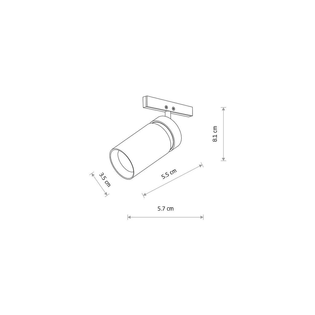 Nowodvorski System szynowy NANO - LVM SPOT ZOOM LED 5W 5W 24 - Aluminium lakierowane - Czarny 11714