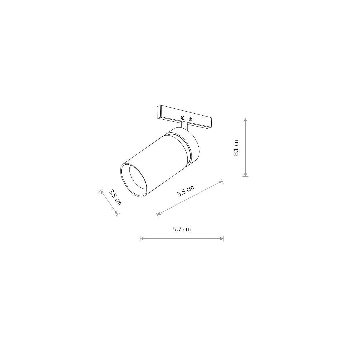 Nowodvorski System szynowy NANO - LVM SPOT ZOOM LED 5W 5W 24 - Aluminium lakierowane - Czarny 11714