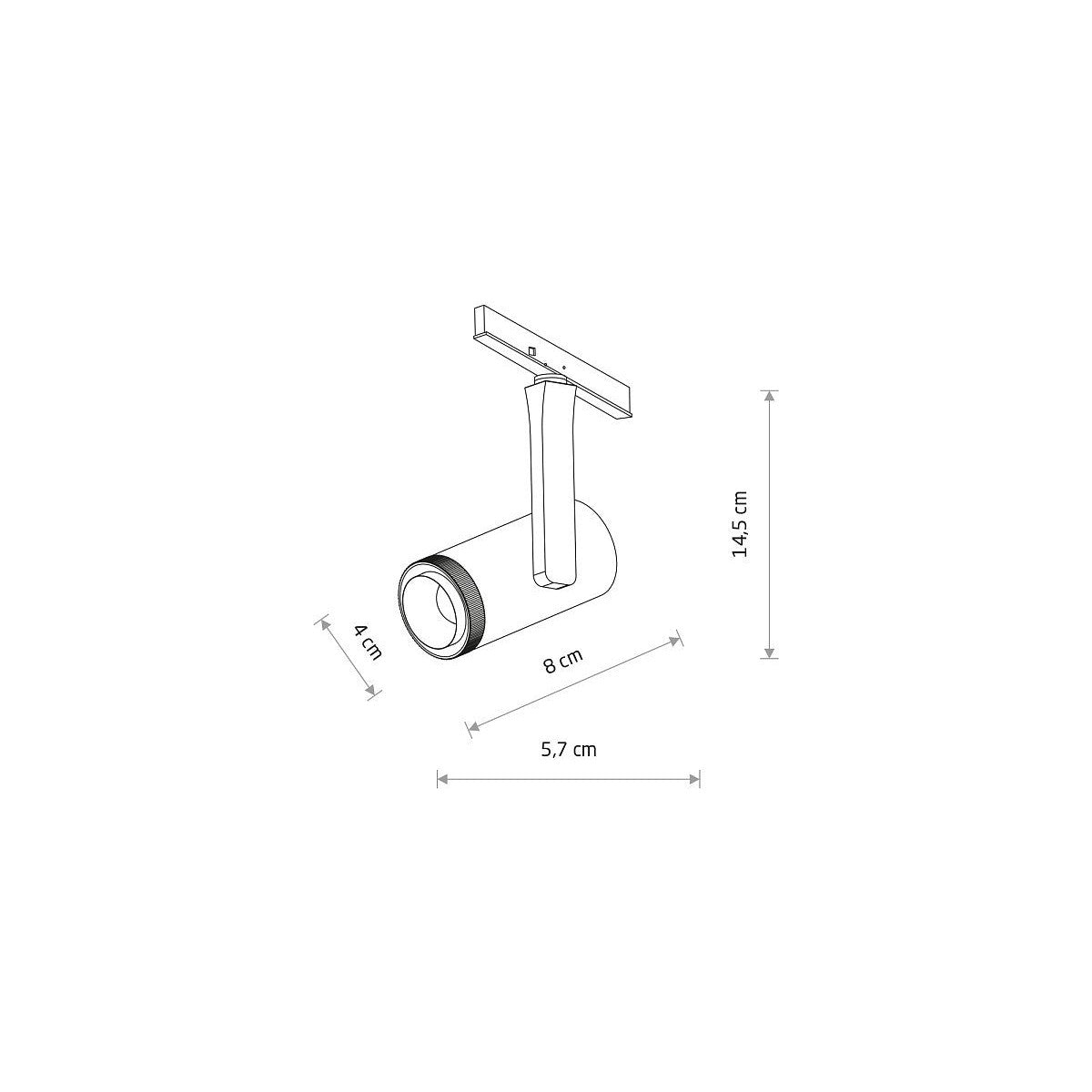 Nowodvorski System szynowy NANO - LVM SPOT ZOOM LED 7W 7W 24 - Aluminium lakierowane - Czarny 11715