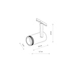 Nowodvorski System szynowy NANO - LVM SPOT ZOOM LED 15W 15W 24 - Aluminium lakierowane - Czarny 11716