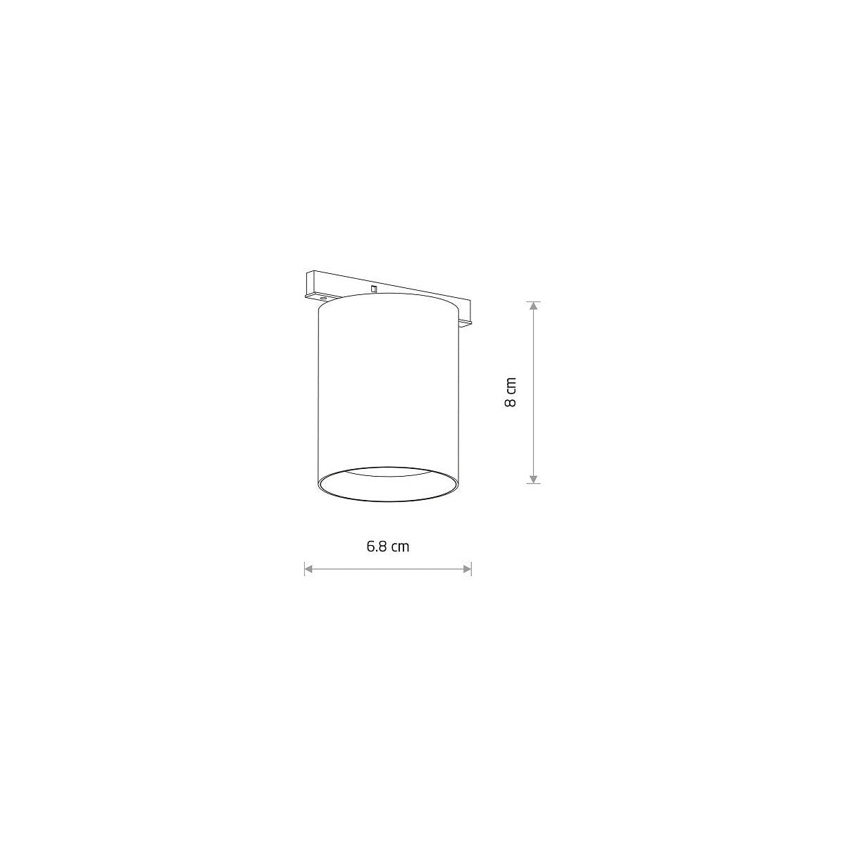 Nowodvorski System szynowy NANO - LVM MUG LED 7W 7W 24 - Aluminium lakierowane - Czarny 11722