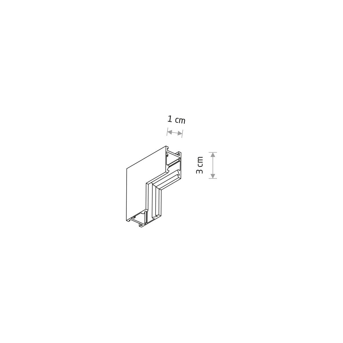 Nowodvorski System szynowy NANO - LVM INSIDE CORNER - Aluminium - Czarny 11728