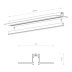 Nowodvorski System szynowy NANO - LVM RECESSED TRACK 1M - Aluminium - Czarny 11730