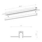 Nowodvorski System szynowy NANO - LVM RECESSED TRACK 2M - Aluminium - Czarny 11731
