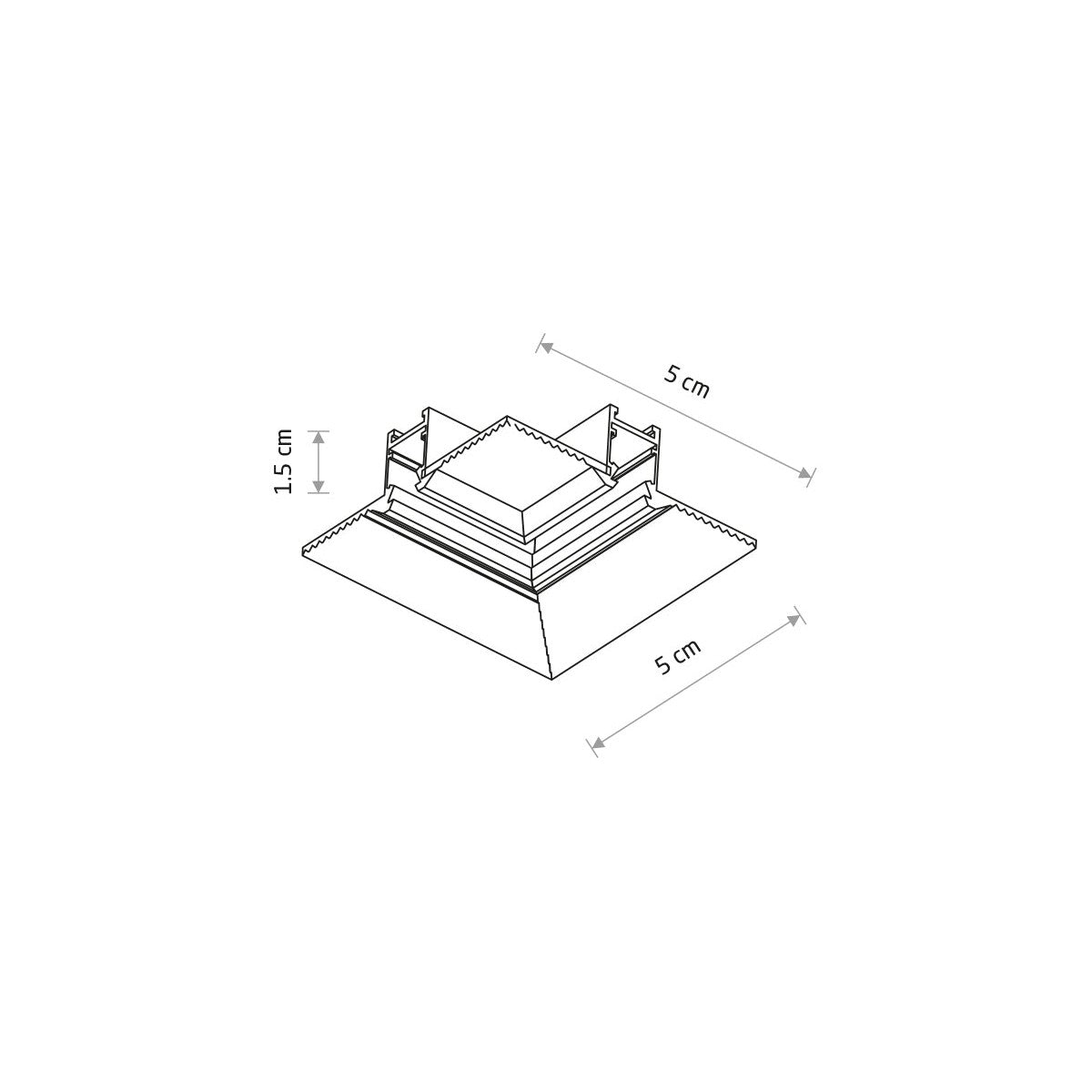 Nowodvorski System szynowy NANO - LVM RECESSED HORIZONTAL CORNER - Aluminium - Czarny 11732