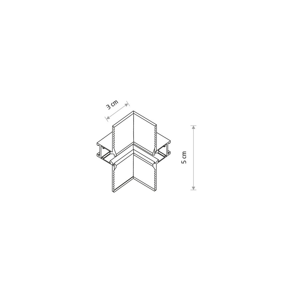 Nowodvorski System szynowy NANO - LVM RECESSED INSIDE CORNER - Aluminium - Czarny 11733