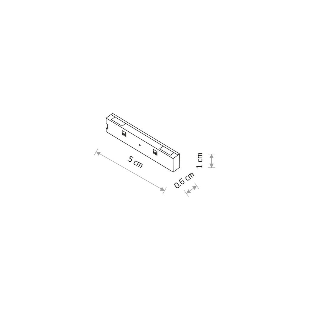 Nowodvorski System szynowy NANO - LVM STRAIGHT CONDUCTIVE MODULE - Tworzywo sztuczne - Czarny 11734