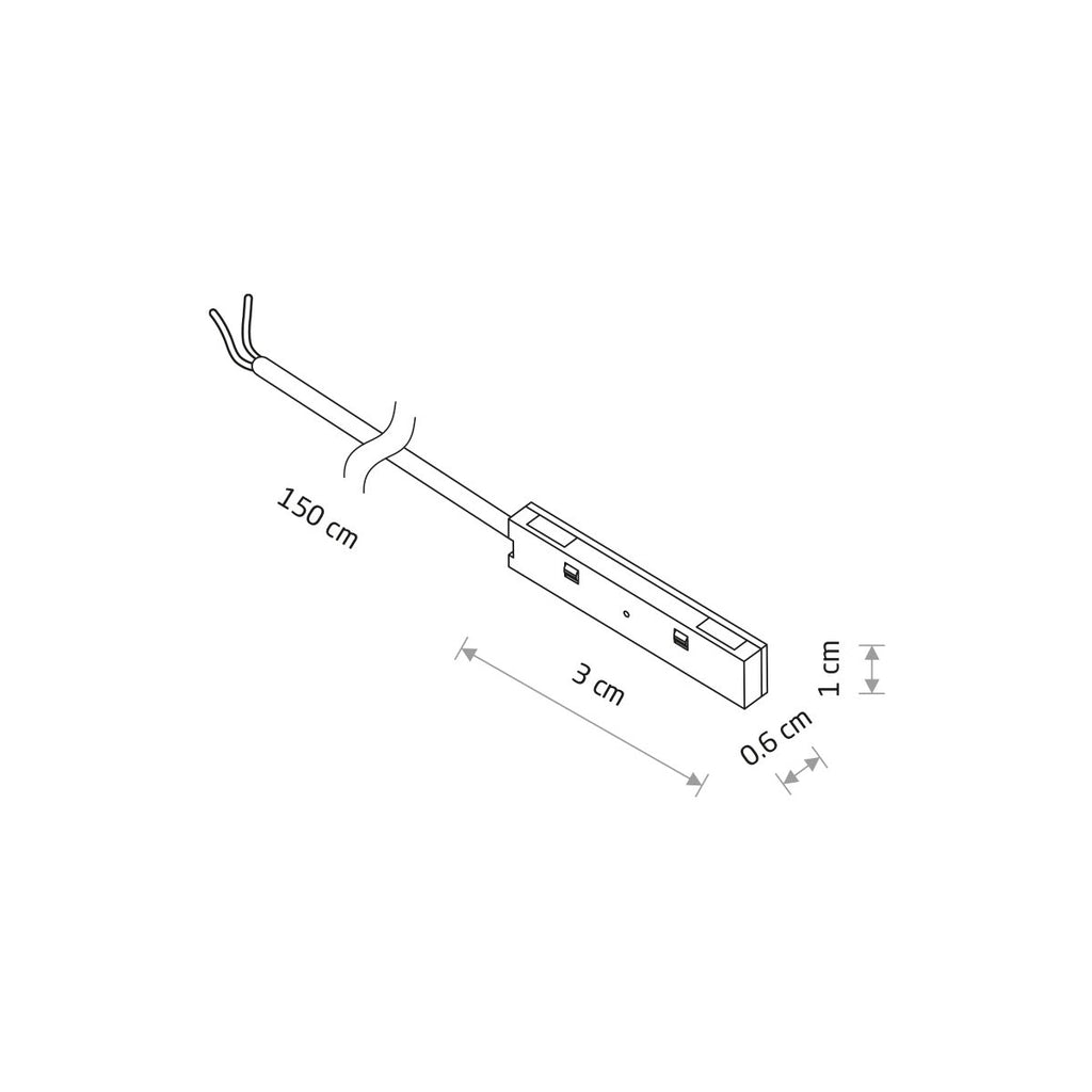 Nowodvorski System szynowy NANO - LVM OUTSIDE POWER SUPPLY CONDUCTIVE MODULE 6A 24 - Tworzywo sztuczne - Czarny 11736