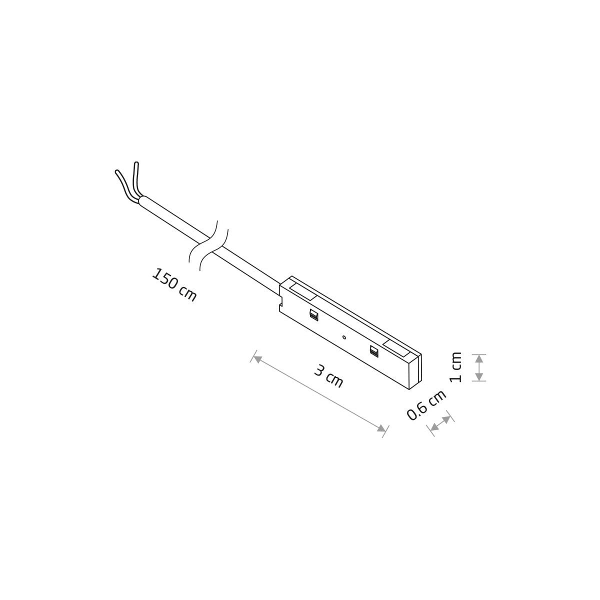 Nowodvorski System szynowy NANO - LVM OUTSIDE POWER SUPPLY CONDUCTIVE MODULE 6A 24 - Tworzywo sztuczne - Czarny 11736