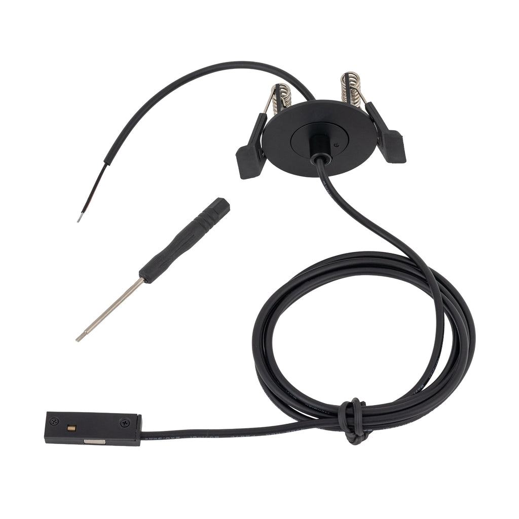 Nowodvorski System szynowy NANO - LVM RECESSED OUTSIDE POWER SUPPLY CONDUCTIVE MODULE FOR SUSPENSION TRACK 6A 24 - Tworzywo sztuczne - Czarny 11738
