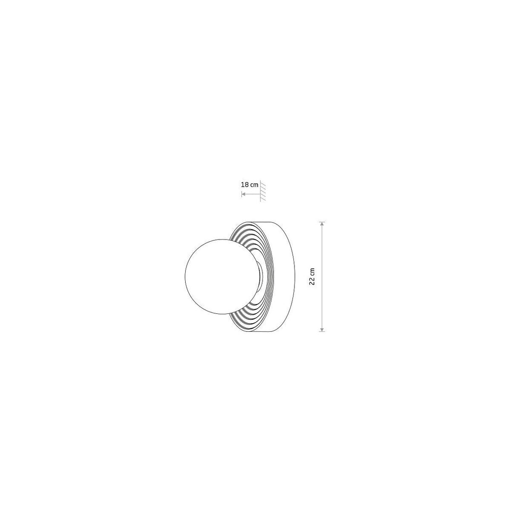 Nowodvorski Kinkiet CLAY M 12W only LED 220-230 50/60 - Ceramika - Szary 11746