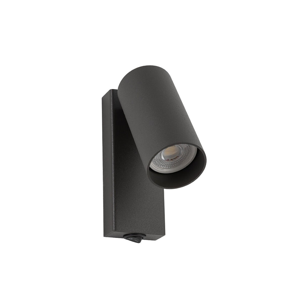 Nowodvorski Kinkiet regulowany z włącznikiem FOURTY 10W only LED 220-230 50/60 - Stal lakierowana - Jedwabisty grafit 11766