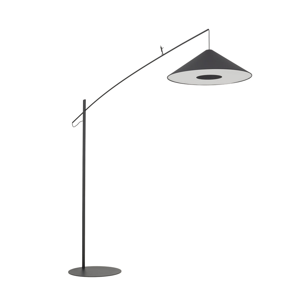 Nowodvorski Lampa podłogowa POISE A 25W only LED 220-230 50/60 Hz - Tkanina - Czarny 11768