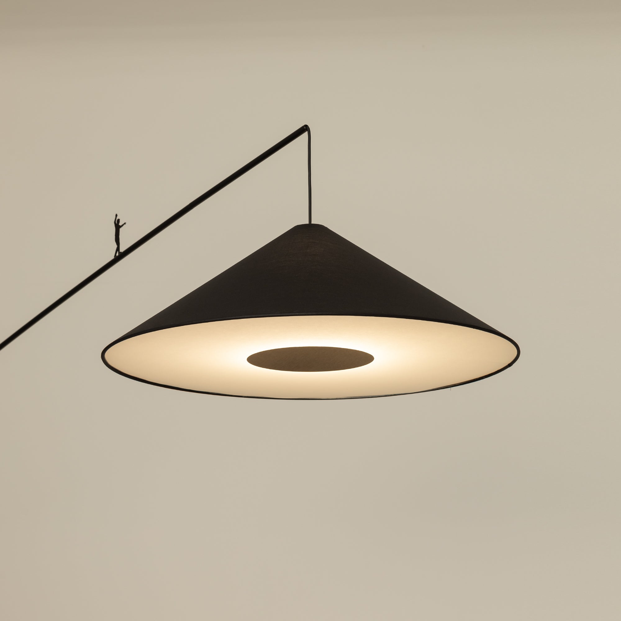 Nowodvorski Lampa podłogowa POISE A 25W only LED 220-230 50/60 Hz - Tkanina - Czarny 11768