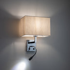 Nowodvorski Kinkiet regulowany z włącznikiem HOTEL MOOD LED 1x10W only LED, LED: 1x2.2W 220-230 50/60 - Tkanina - Kremowy 11785