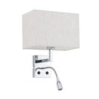 Nowodvorski Kinkiet regulowany z włącznikiem HOTEL MOOD LED 1x10W only LED, LED: 1x2.2W 220-230 50/60 - Tkanina - Kremowy 11785