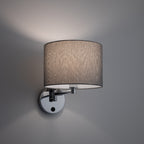 Nowodvorski Kinkiet regulowany z włącznikiem HOTEL MOOD 10W only LED 220-230 50/60 - Tkanina - Szary 11788