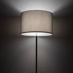 Nowodvorski Lampa podłogowa HOTEL MOOD 25W only LED 220-230 50/60 - Tkanina - Szary 11790