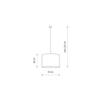 Nowodvorski Lampa wisząca HOTEL MOOD 25W only LED 220-230 50/60 - Tkanina - Szary 11791