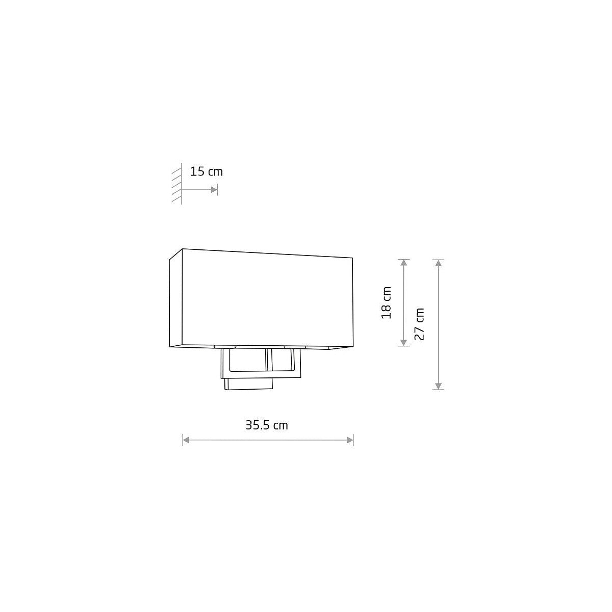 Nowodvorski Kinkiet HOTEL MOOD 10W only LED 220-230 50/60 - Tkanina - Szary 11792