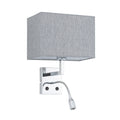 Nowodvorski Kinkiet regulowany z włącznikiem HOTEL MOOD LED 1x10W only LED, LED: 1x2.2W 220-230 50/60 - Tkanina - Szary 11793