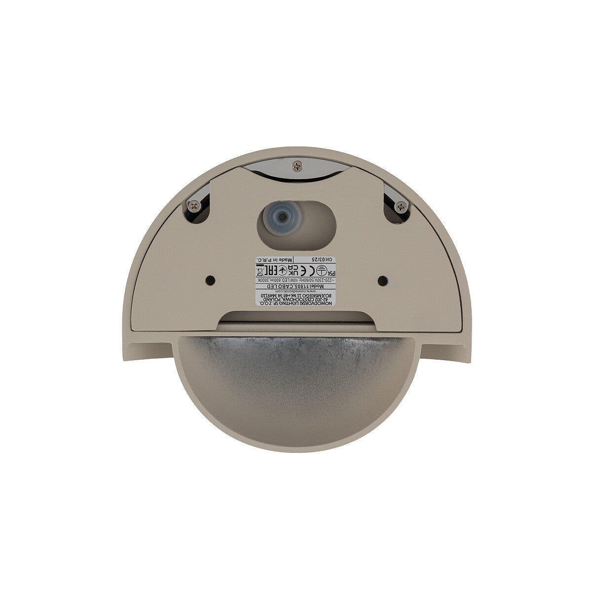 Nowodvorski Lampa CABO LED 10W 220-230 50/60 IP54 - Aluminium lakierowane - Beżowy 11805