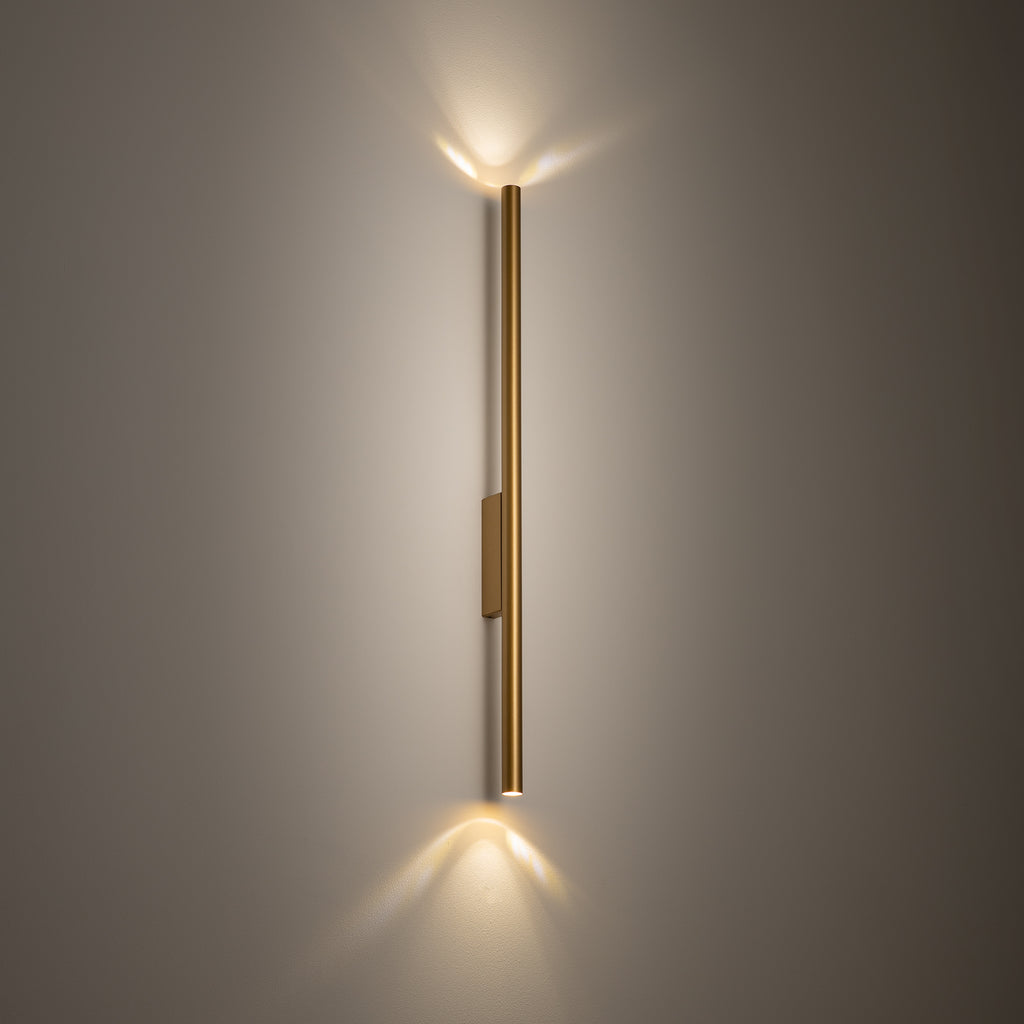 Nowodvorski Kinkiet LASER WALL L 10W only LED 220-230 50/60 - Stal lakierowana - Satynowy złoty 11814
