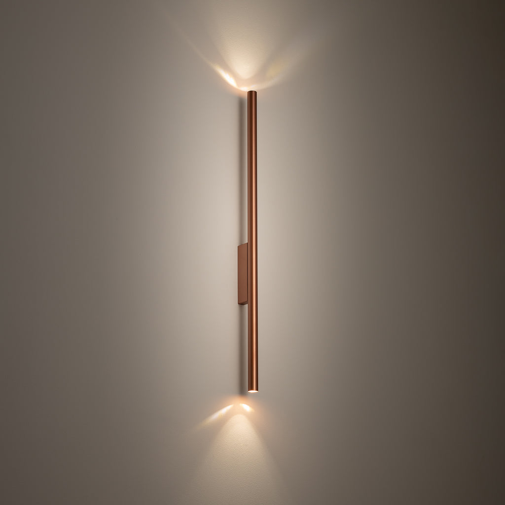 Nowodvorski Kinkiet LASER WALL L 10W only LED 220-230 50/60 - Stal lakierowana - Satynowa miedź 11815