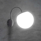 Lampa Ścienna LED / Trzonek: E27 / Kula / Kolor: Czarna