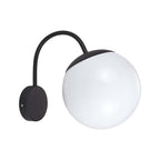 Lampa Ścienna LED / Trzonek: E27 / Kula / Kolor: Czarna