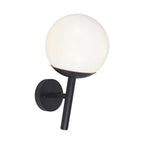 Lampa Ścienna LED / Trzonek: E27 / Kula / Kolor: Czarna