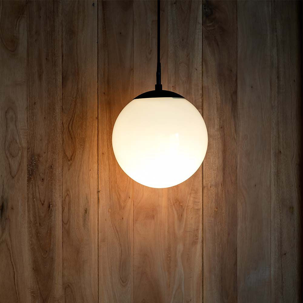 Lampa sufitowa LED / Trzonek: E27 / Kula / Kolor: Czarna