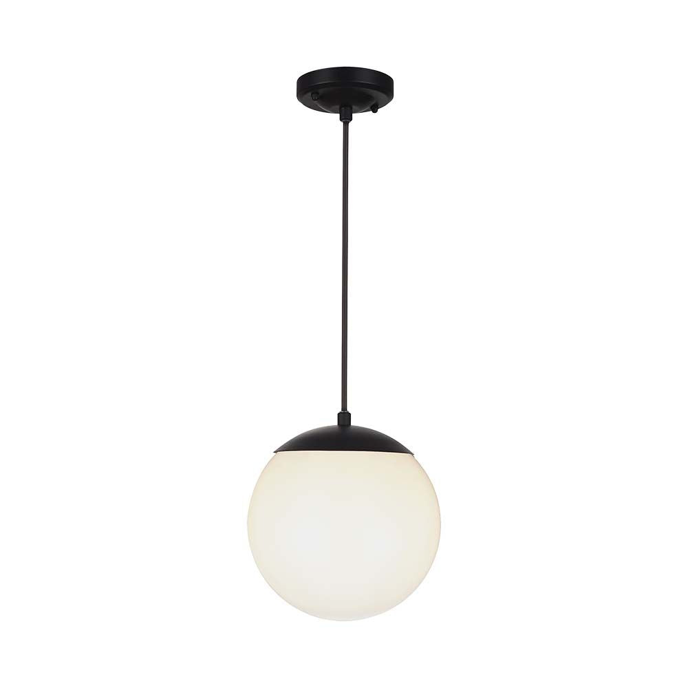 Lampa sufitowa LED / Trzonek: E27 / Kula / Kolor: Czarna