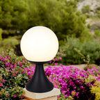 Lampa stojąca LED / Trzonek: E27 / Kula / Kolor: Czarna