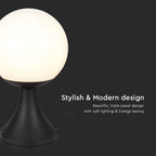 Lampa stojąca LED / Trzonek: E27 / Kula / Kolor: Czarna