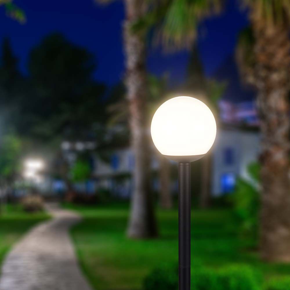 Lampa stojąca LED / Trzonek: E27 / Kula / Kolor: Czarna
