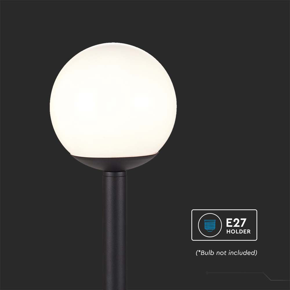 Lampa stojąca LED / Trzonek: E27 / Kula / Kolor: Czarna