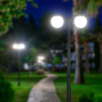 Lampa stojąca LED / Trzonek: E27 / Kula / Kolor: Czarna